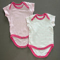 Baby Girl 0-3 months Mamas & Papas Set of 2 Pink White  Bodysuits (43 10)