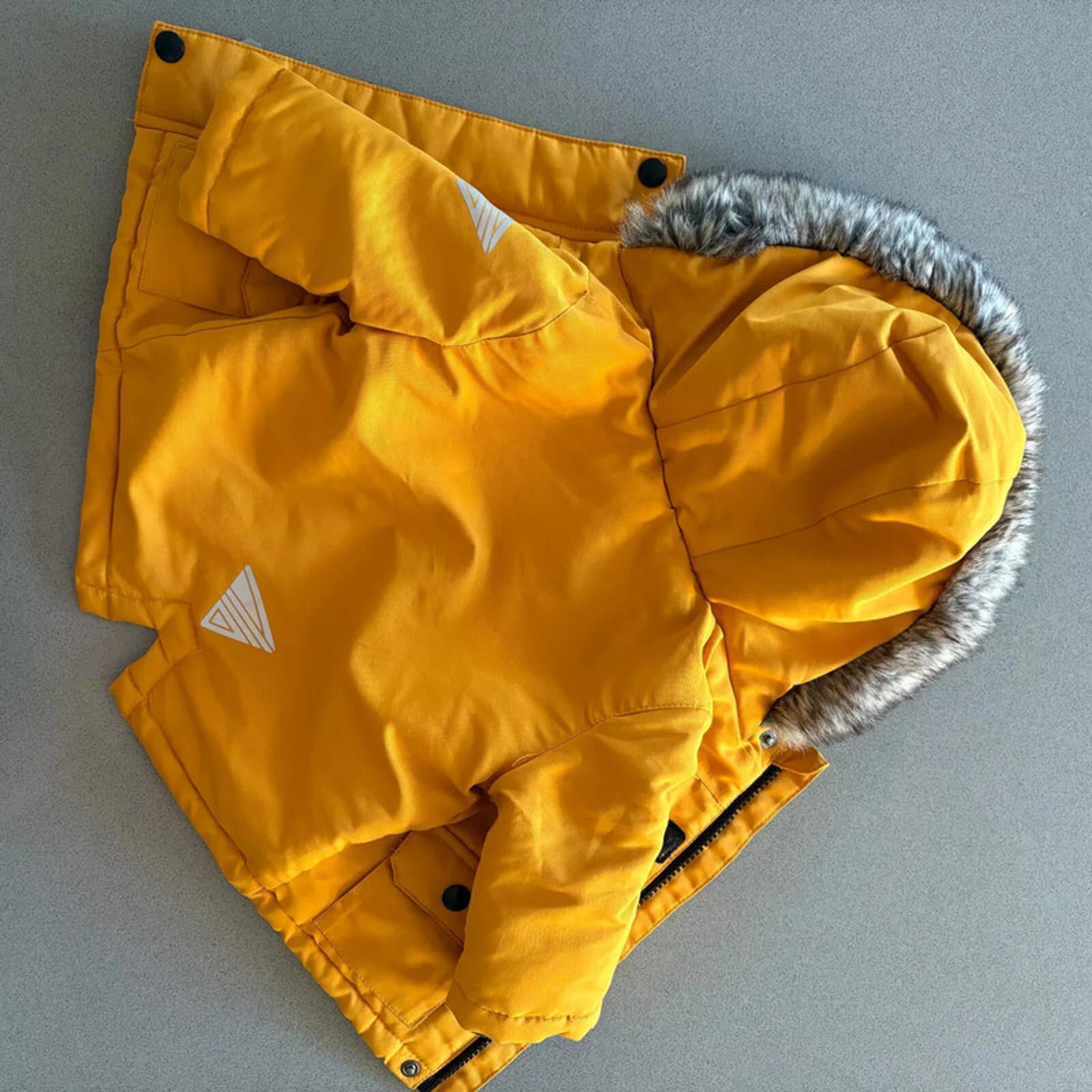 Baby Boy 0-3 months Primark Mustard Winter Coat Anorak Fleece Lined (43 08)