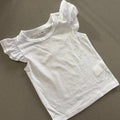 Baby Girl 9-12 months Shein White Sleeveless Summer Top with Ruffles (27 18)