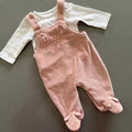 Baby Girl First Size 4.1 Kg George Pink Footed Dungaree Set (60 33)