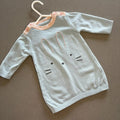 Baby Girl 0-3 months Marks and Spencer Blue Bunny Design Jumper Dress (50 17)