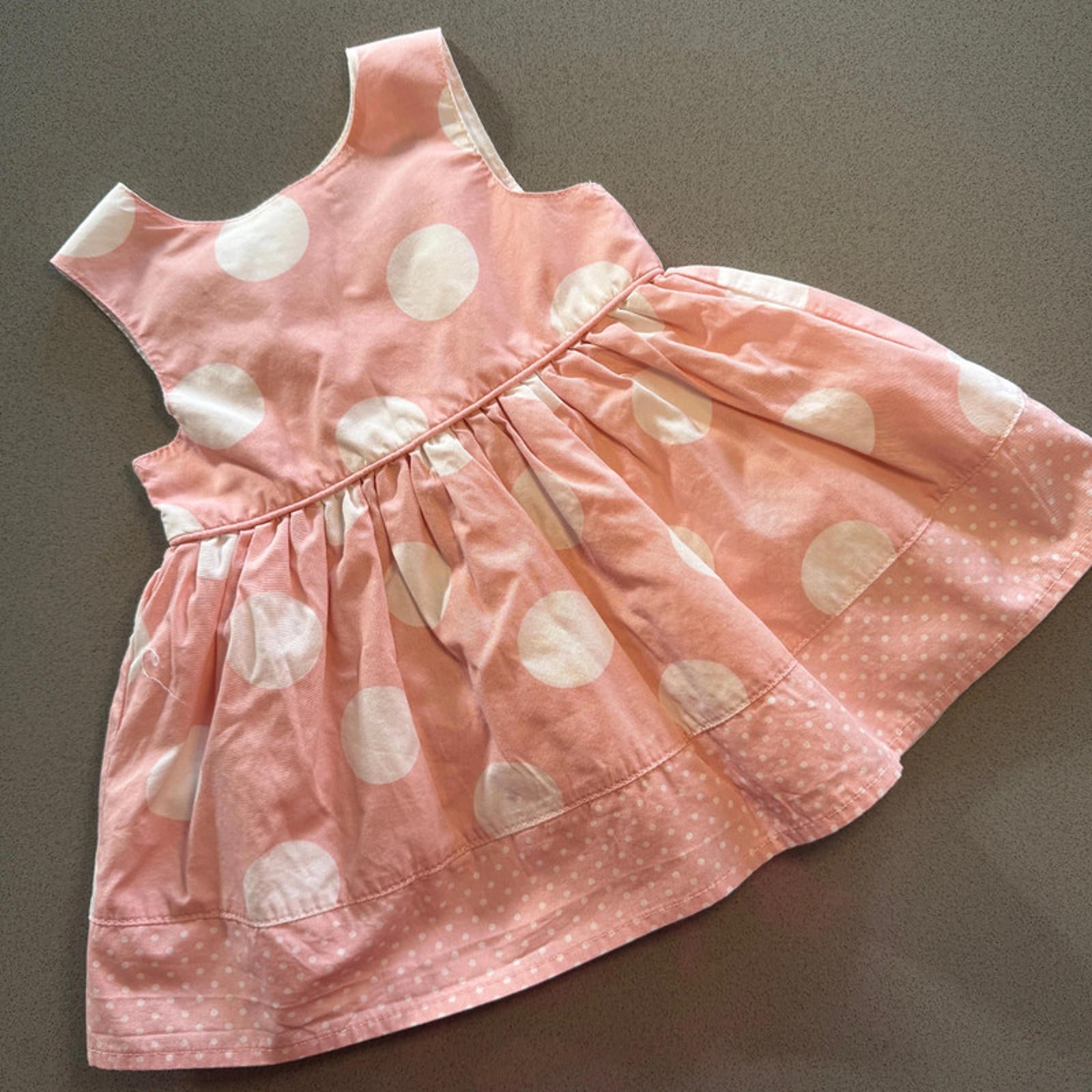 Baby Girl 3-6 months Primark Smart Pink Spotted Sleeveless Dress (61 23)