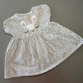 Baby Girl 0-3 months Next White Black Animal Applique Dress (26 27)