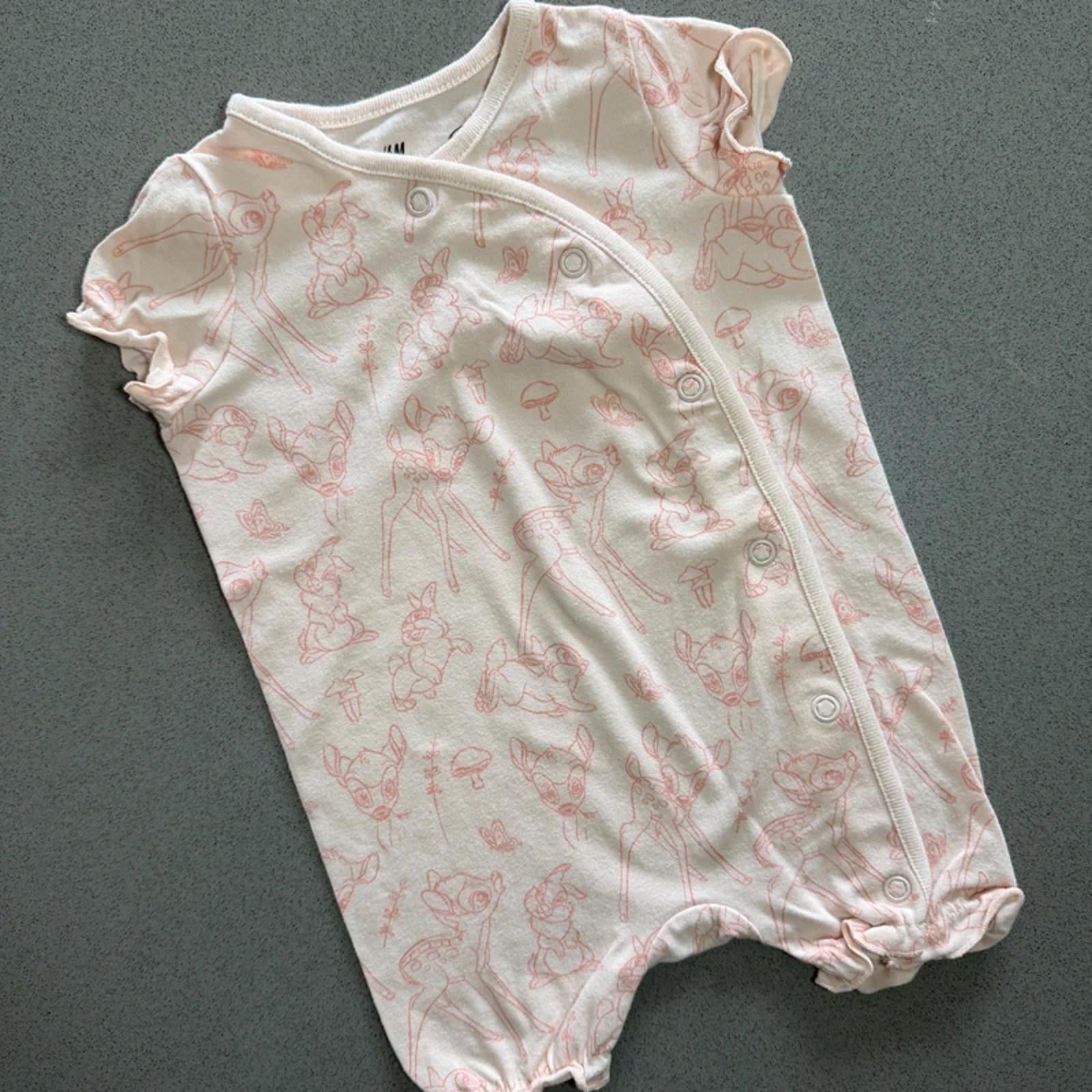 Baby Girl 1-2 months H&M Disney Bambi Pink Romper (61 16)