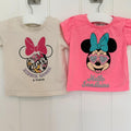Baby Girl 6-9 months Primark Disney 2 Minnie Mouse Short Sleeve T-shirts (60 14)