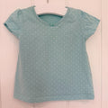 Baby Girl 6-9 months George Turquoise White Spotty T-Shirt (59 01)