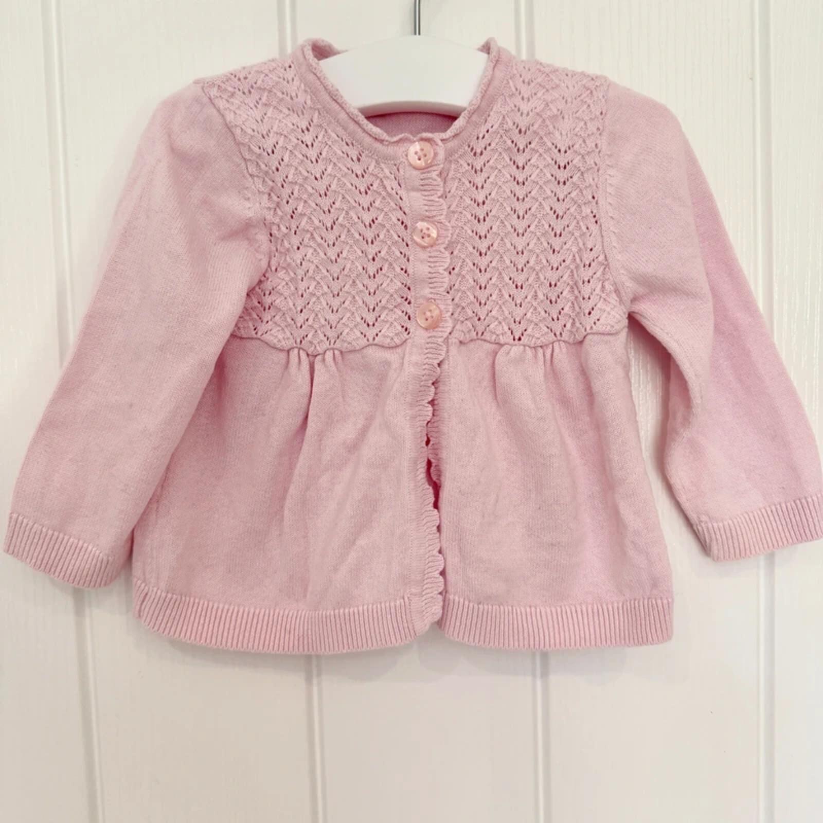 Baby Girl 6-9 months George Set 2 Fancy Knit Pink Cardigans (50 30)
