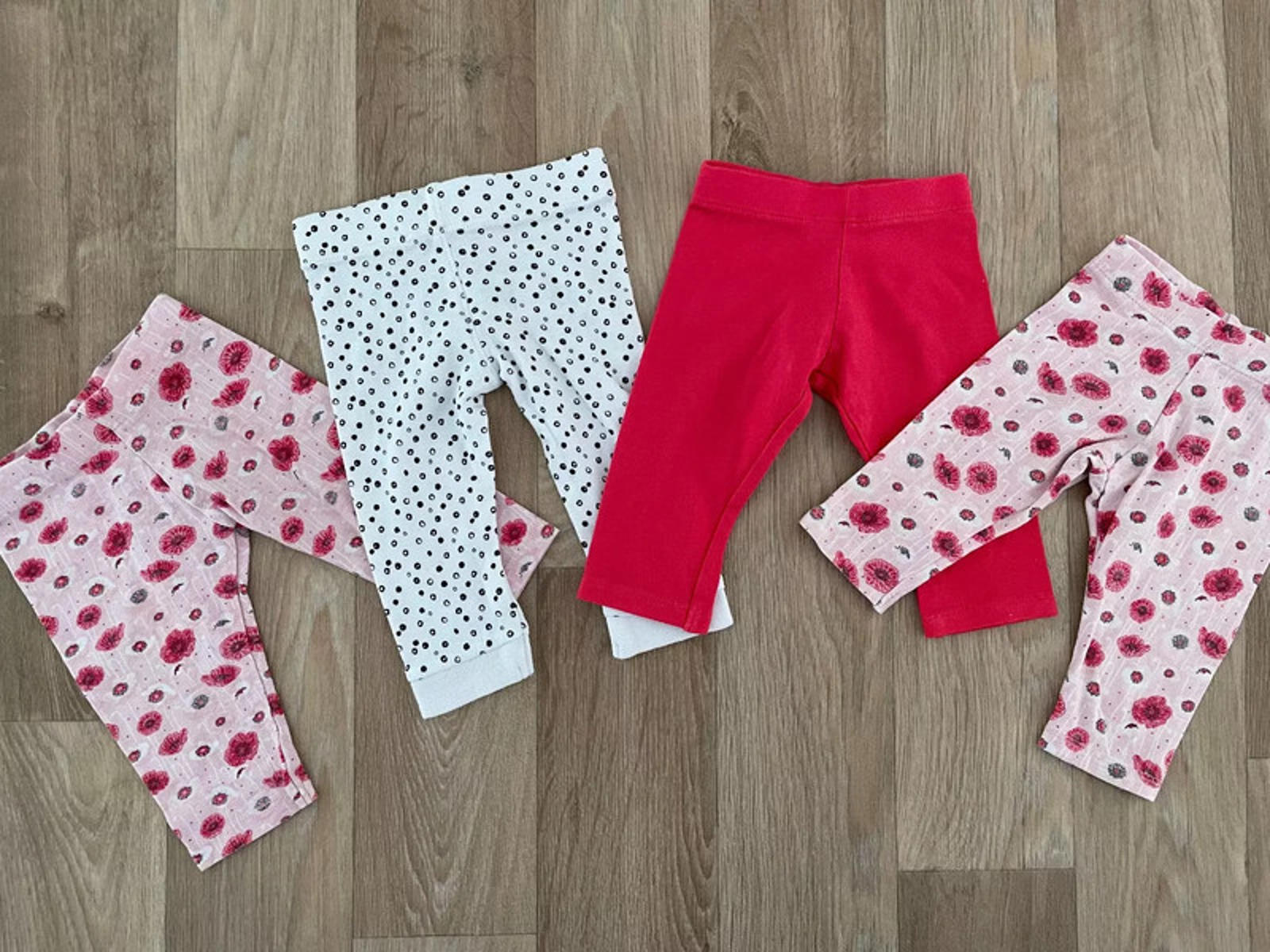 Baby Girl 1 month 4.5kg F&F 4 Pairs Leggings Pink Floral Spotty