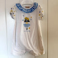 Baby Girl 9 months Cassiope White Blue Ballerina Romper (24 11)