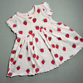 Baby Girl 3-6 months Primark Pink Short Sleeve Strawberry Dress (60 12)