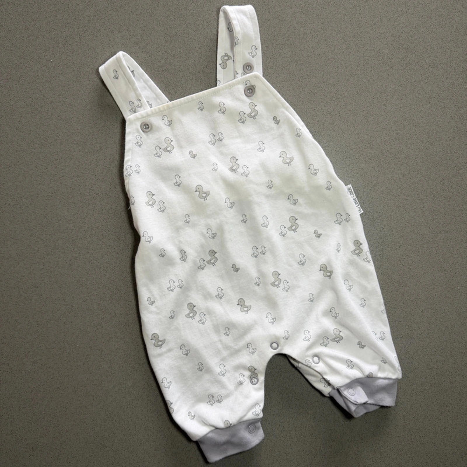 Baby Boy 3-6 months My Little Chick White Jersey Dungarees (54 06)