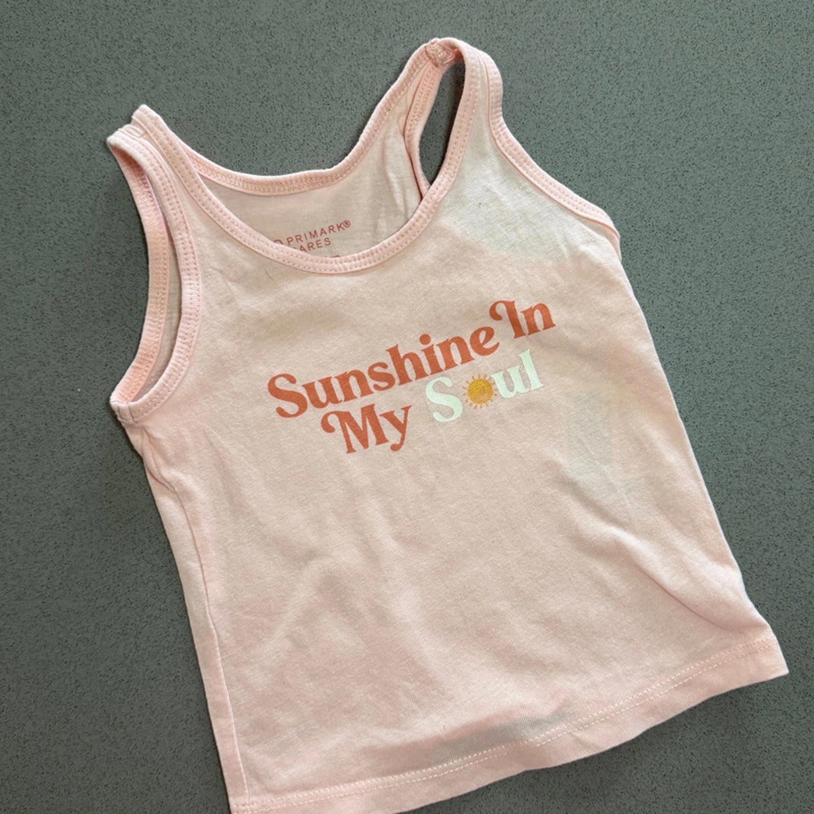 Baby Girl 6-9 months Primark Sunshine In My Soul Vest Top (52 26)