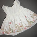 Baby Girl 3-6 months George White Lined Smart Dress with Ruffles (21 34)