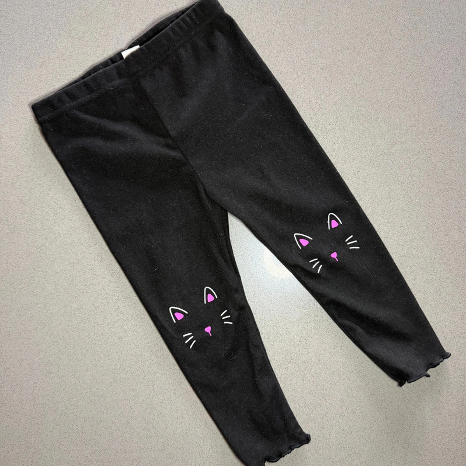 Baby Girl 12-18 months Shein Black Cat Leggings Thick (60 42)