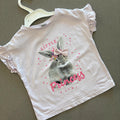 Girl age 3-4 years TU Lilac Short Sleeve Top T-shirt Princess Bunny (17 06)