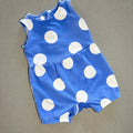 Baby Girl 0-3 months Marks and Spencer White Spotted Blue Summer Romper (42 34)
