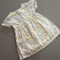 Baby Girl 12-18 months F&F Yellow Blue Short Sleeve Floral Dress (34 28)