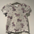 Girl age 2-4 years H&M White Lilac Uniform Short Sleeve T-shirt (33 15)