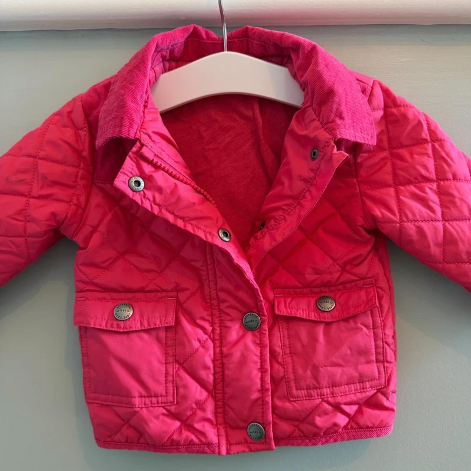Baby Girl 9-12 months Next Pink Quilted Collared Jacket Coat (32 05)
