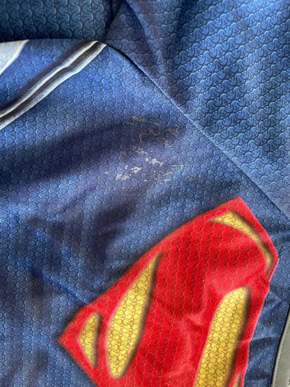 Young Boy age 5-6 years F&F Superman Blue Red One Piece Lightweight All in One (45 27)