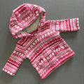 Baby Girl First Size 4.1 kg George Pink White Full Zip Winter Hoodie (23 17)
