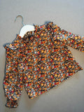 Baby Girl 18-24 months Shein Black Mustard Floral Blouse (51 07)