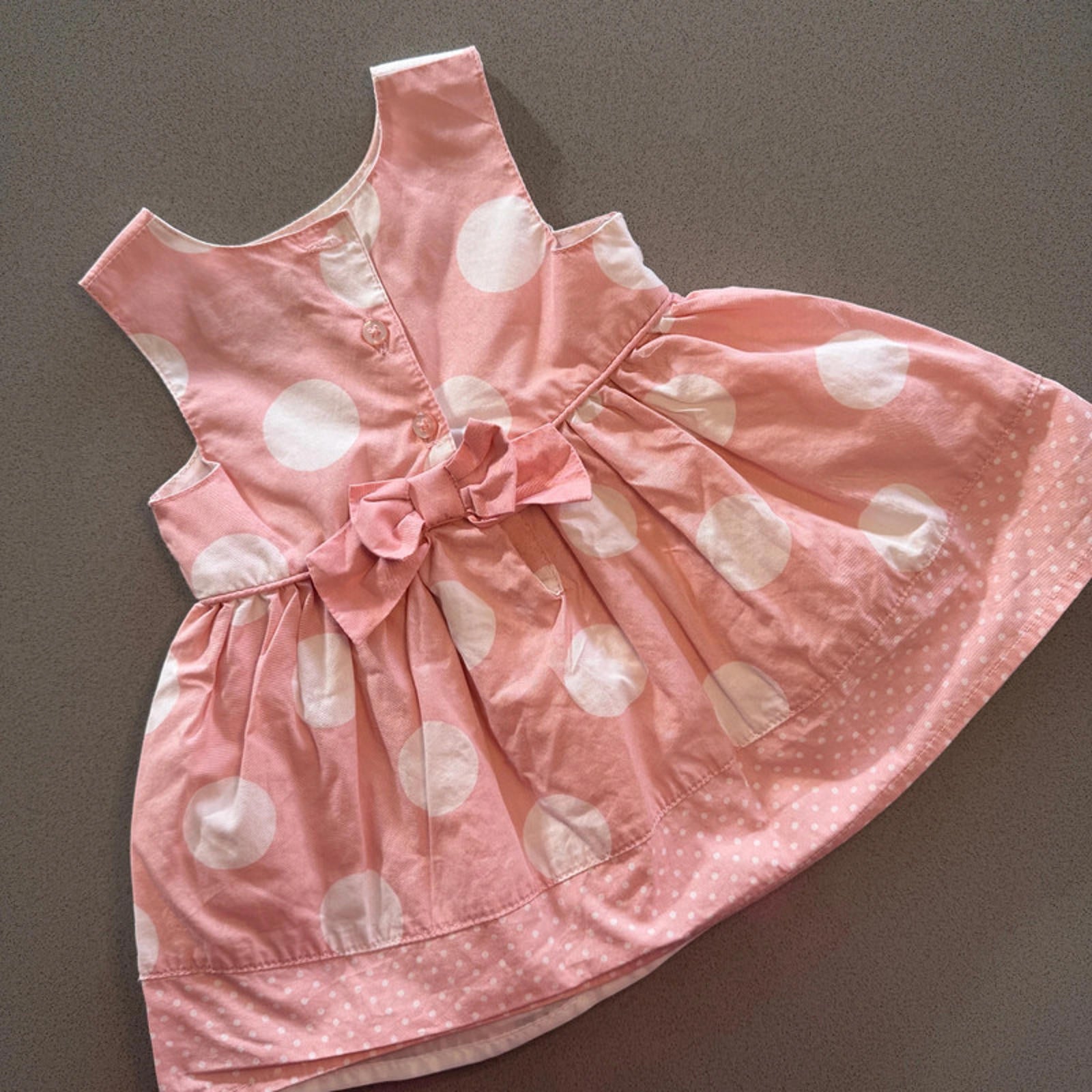 Baby Girl 3-6 months Primark Smart Pink Spotted Sleeveless Dress (61 23)