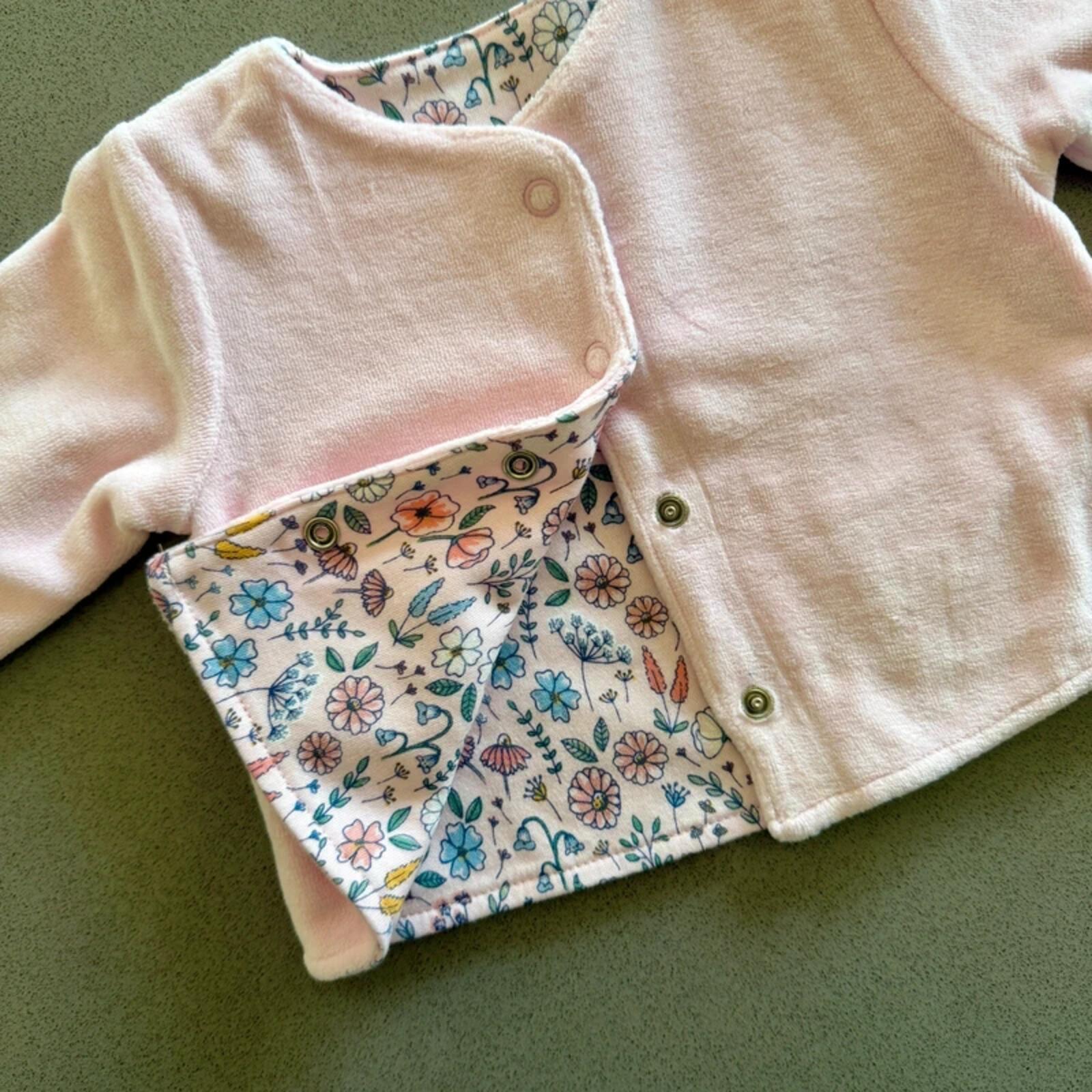 Baby Girl 0-3 months JoJo Maman Bebe Reversible Jacket Floral Lining BNWT (3127)