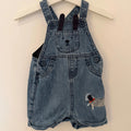 Baby Boy 0-3 months Mothercare Blue Denim Dog themed Dungaree Set (44 05)