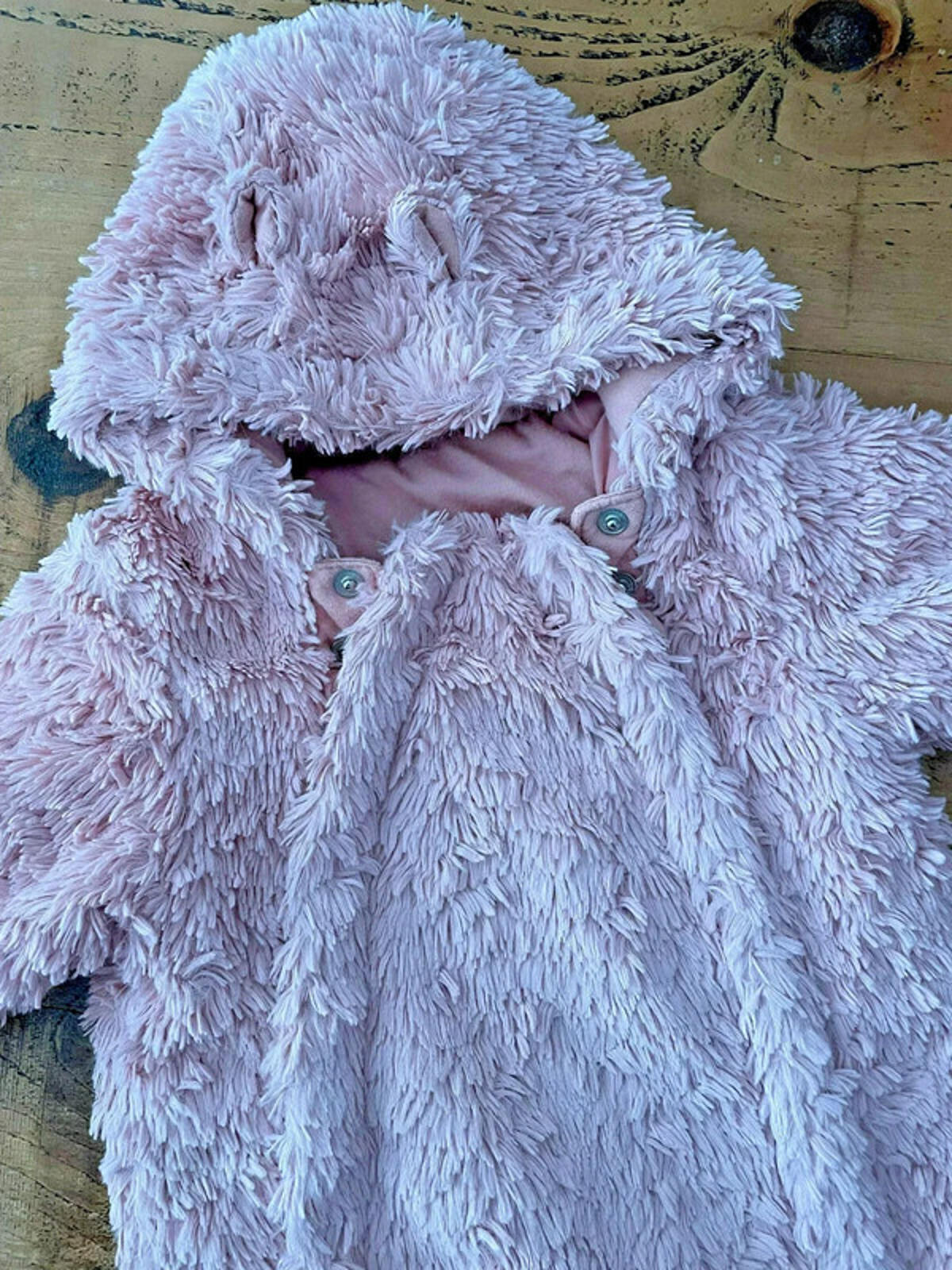 Baby Girl 0-3 months George Blush Pink Furry Fully Lined Snow Suit  (42 12 50)