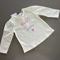 Baby Girl 3-6 months TU White Long Sleeve Top Hugs and Smiles BNWT New (20 30)