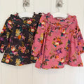 Baby Girl 9-12 months Next 2 Bold Pink Brown Floral Tunic Tops (58 16)