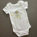 Baby Boy Girl Unisex 0-3 months Studio White  Bodysuit Elephants (45 15)