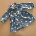 Baby Girl 0-3 months F&F Blue Button Up Heart Dress (18 21)