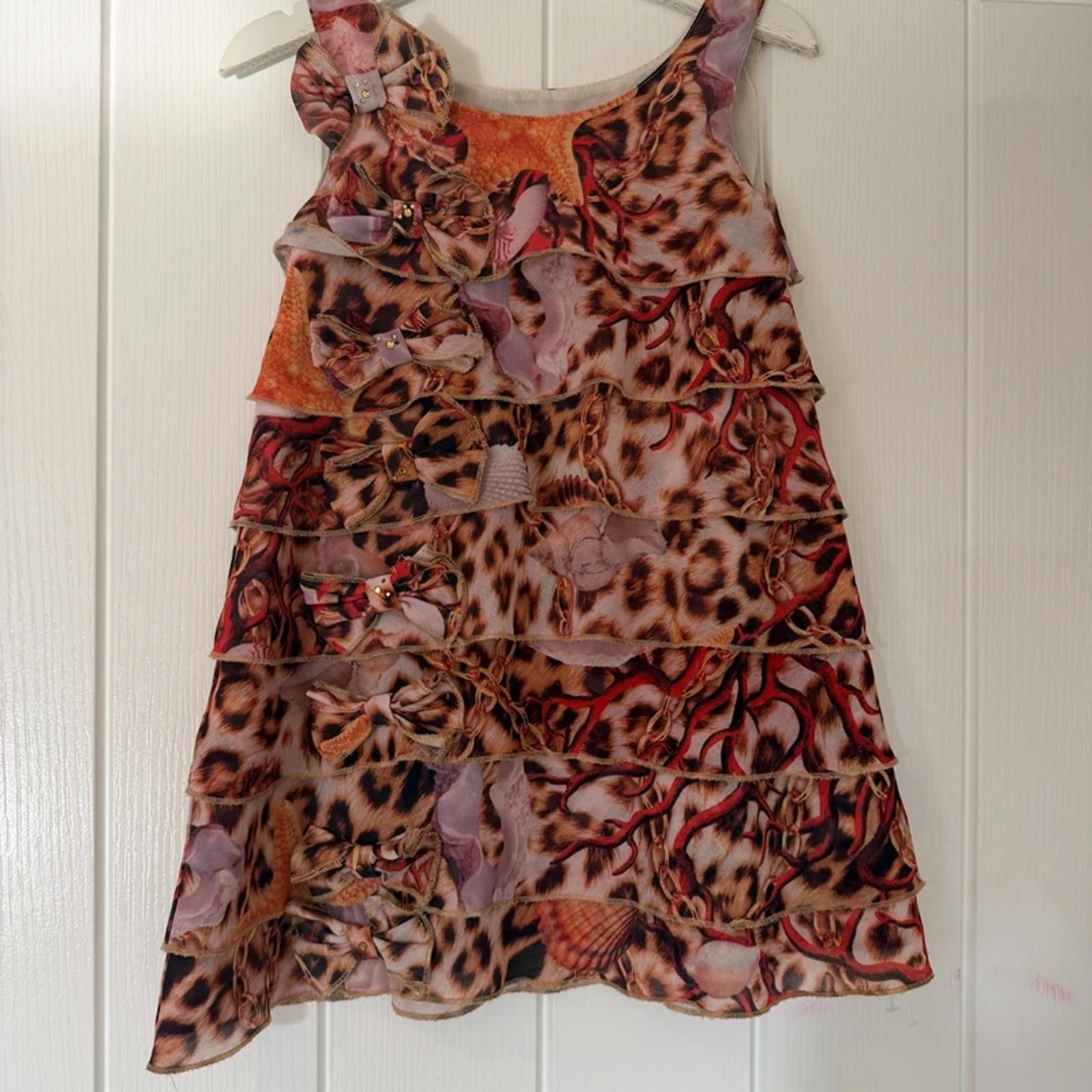Girl age 4 years Marisol Sleeveless Animal Print Dress with Ruffles (20 14)