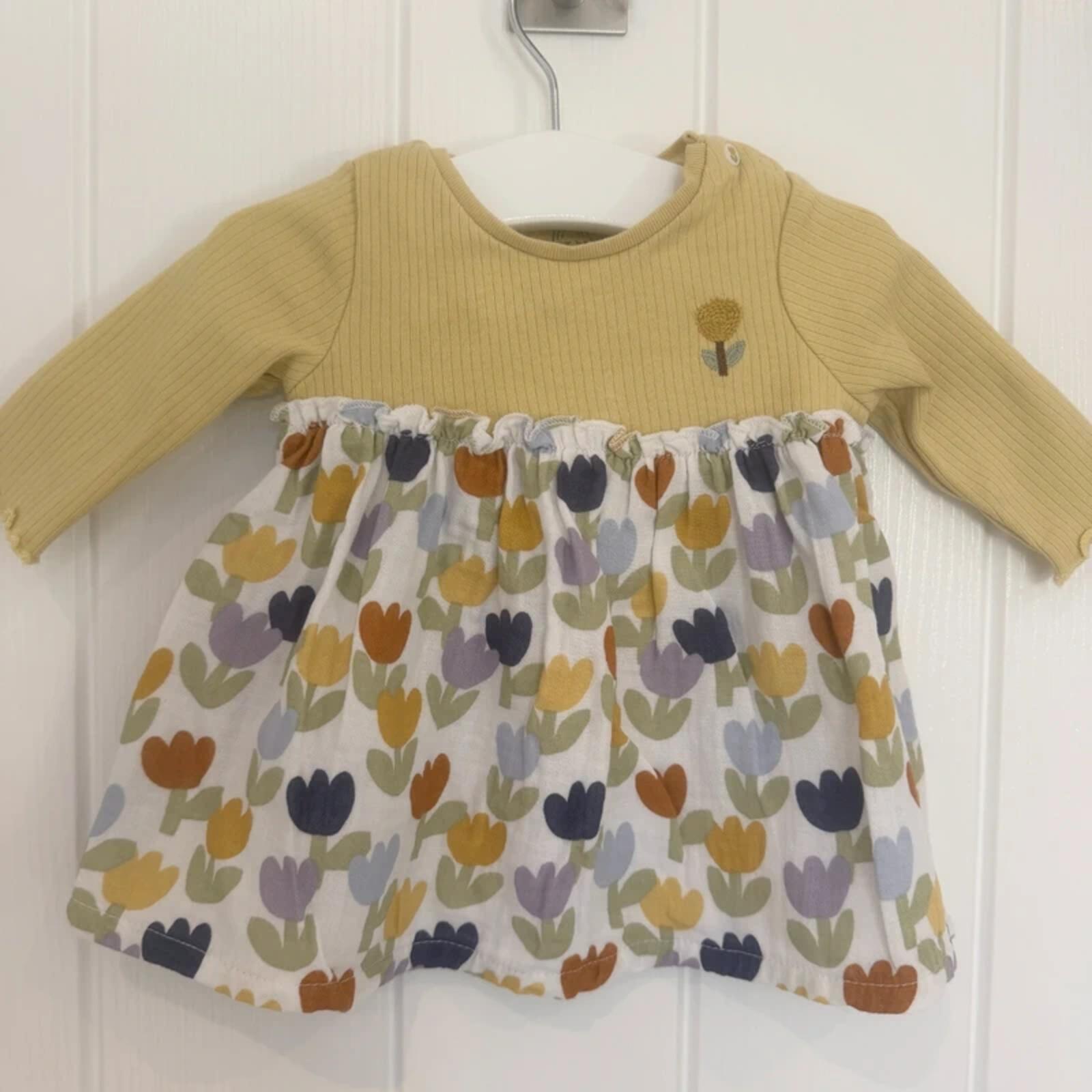 Baby Girl 1 month 4.5 kg Next Set 2 Long Sleeve Floral Dresses (18 11)