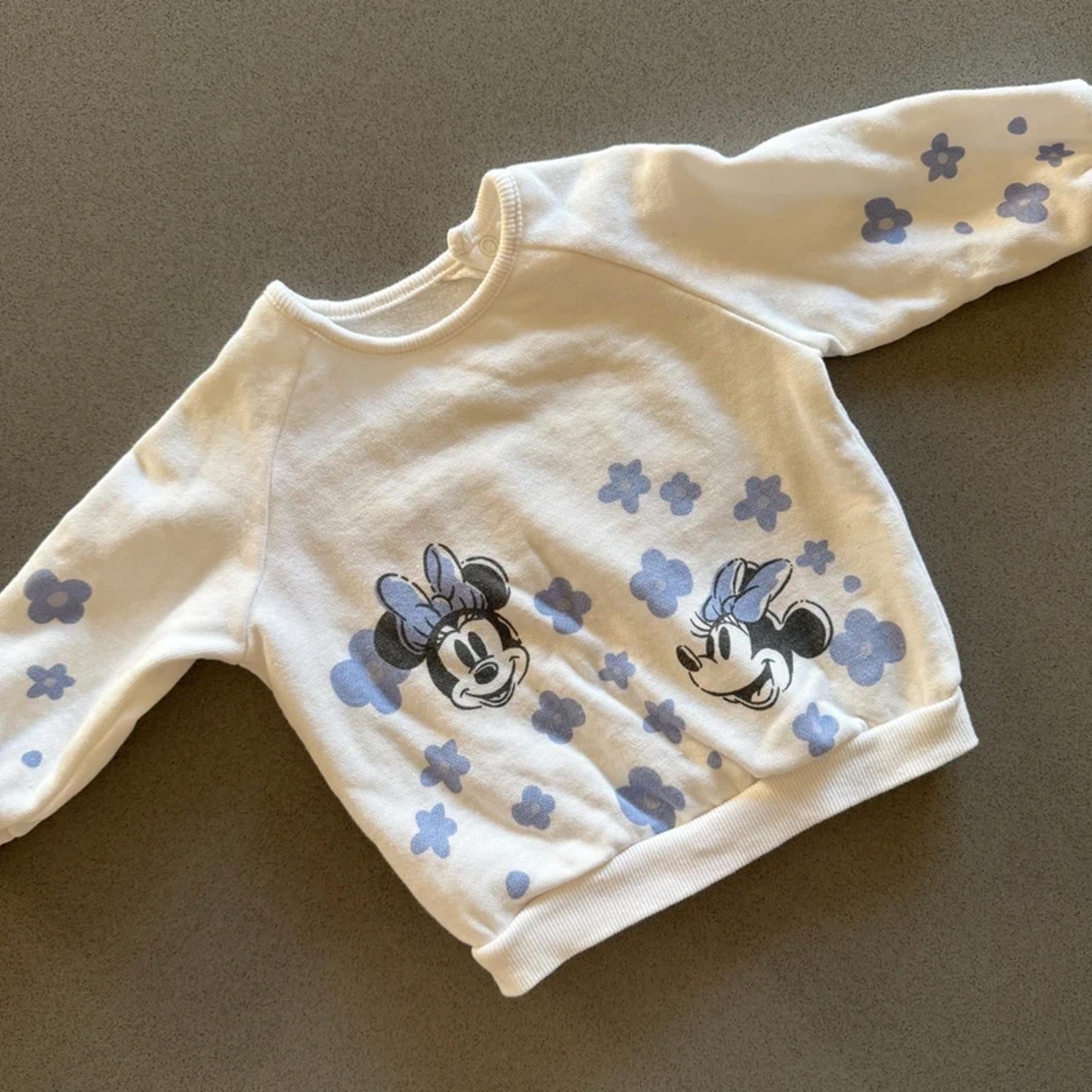 Baby Girl 3-6 months George Disney Minnie Mouse White Sweatshirt (63 01)