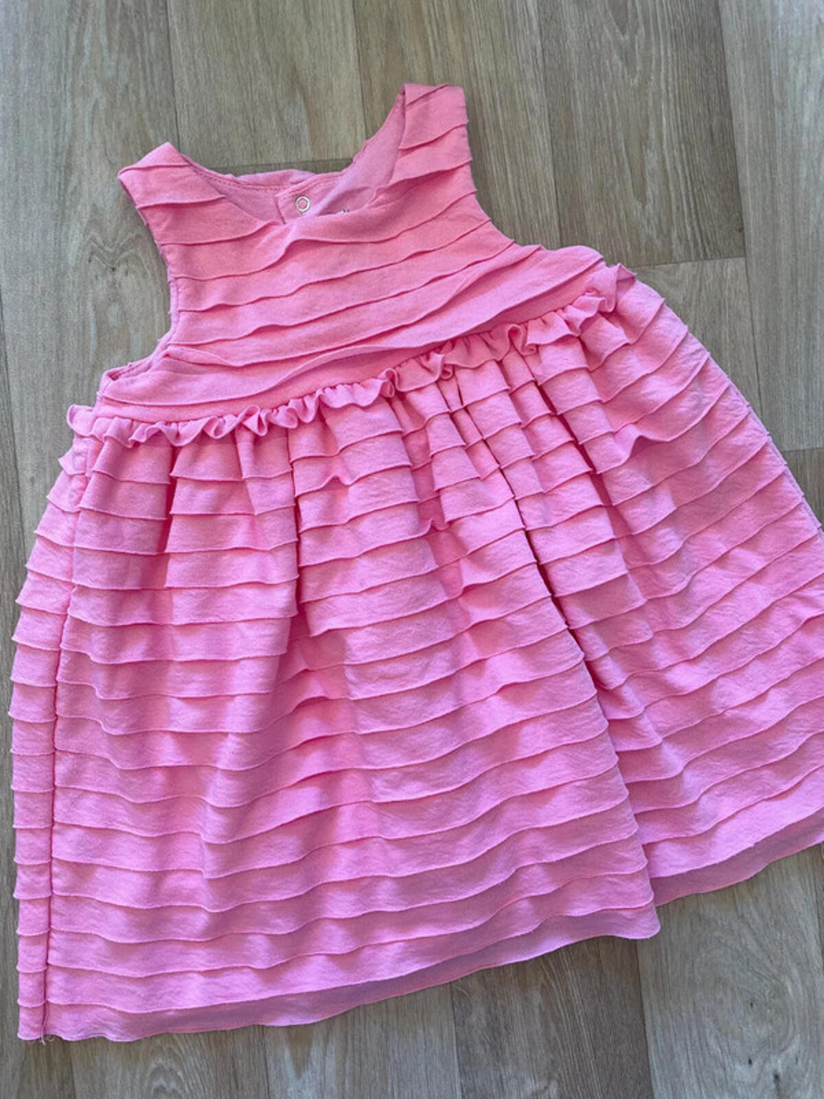 Baby Girl 12-18 months Mayoral Pink Layered Sleeveless Dress Fully Lined (29 09)