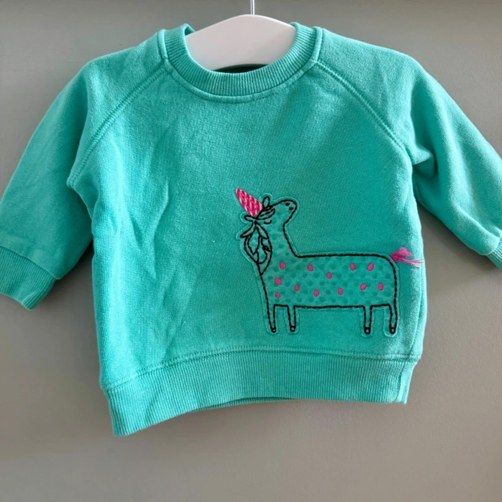 Baby Girl 0-3 months Next Green Unicorn 2 Piece Outfit (34 35)