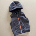 Baby Boy 18-24 months F&F Blue Lined Hooded Gilet Bodywarmer Zip Up