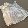 Baby Girl 3-6 months F&F Set 2 Collared Sleeveless Jersey Dresses (62 24)