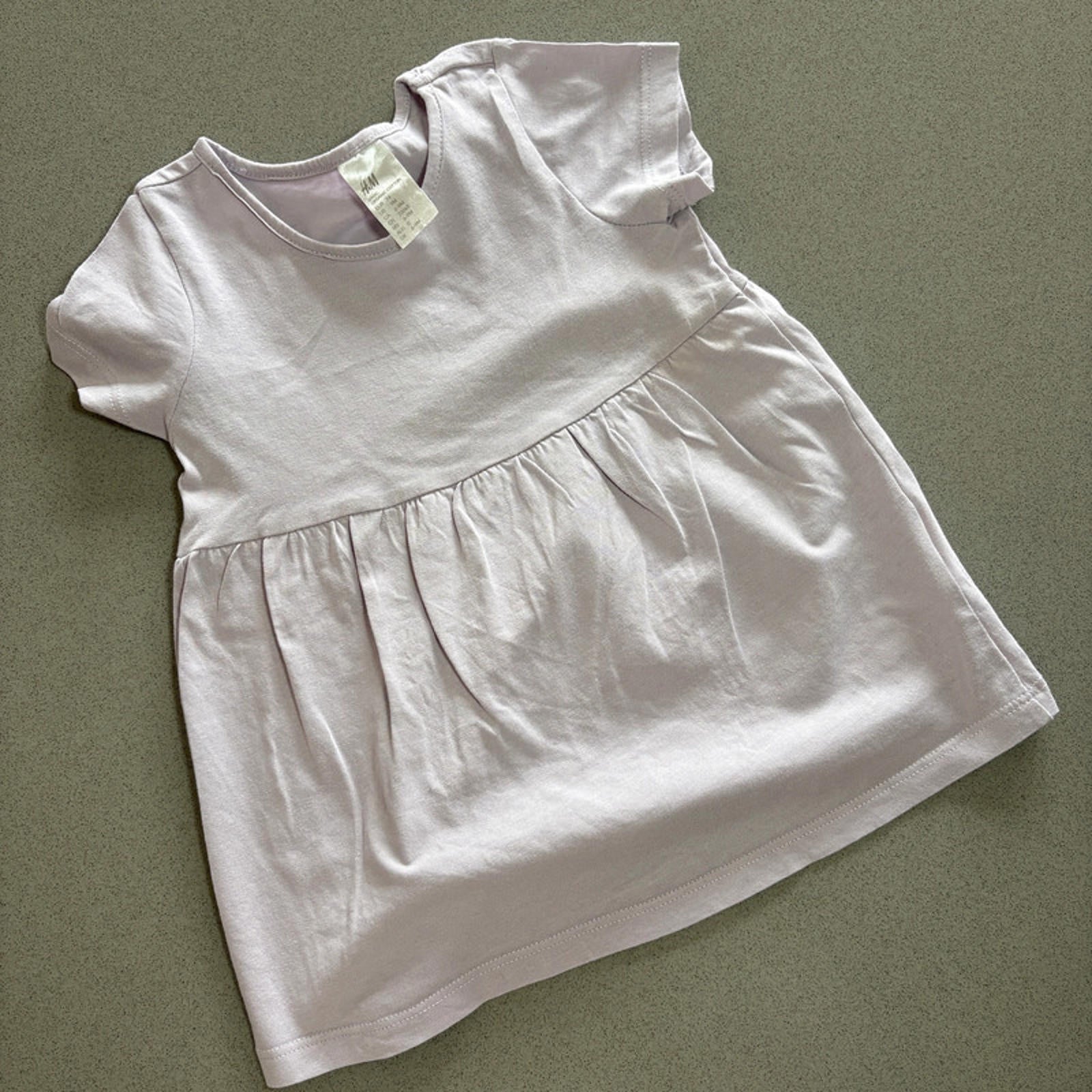 Baby Girl 6-9 months H&M Lilac Short Sleeve Summer Simple Dress (40 16)