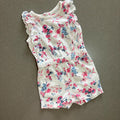 Baby Girl 0-3 months Primark White Floral Summer Jumpsuit (17 08)