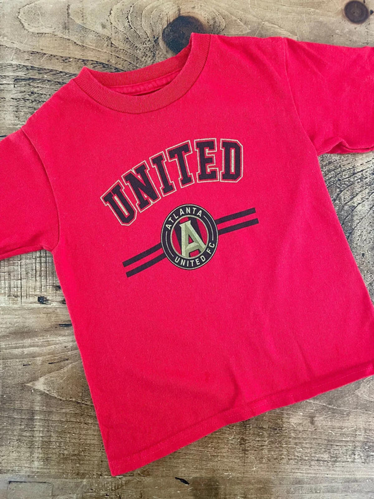Young Boy 3 Years Atlanta United MLS American Soccer Football Red T-shirt