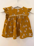 Baby Girl 6-9 months Primark Mustard Floral Tunic Top (19 03)