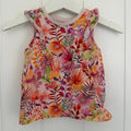 Baby Girl 6-9 months Next Bright Floral Sleeveless Top (42 22)