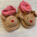 Baby Boy Girl Unisex 0-3 months TU Rattling Reindeer Furry Boots Slip On Pre-Walker (61 55)
