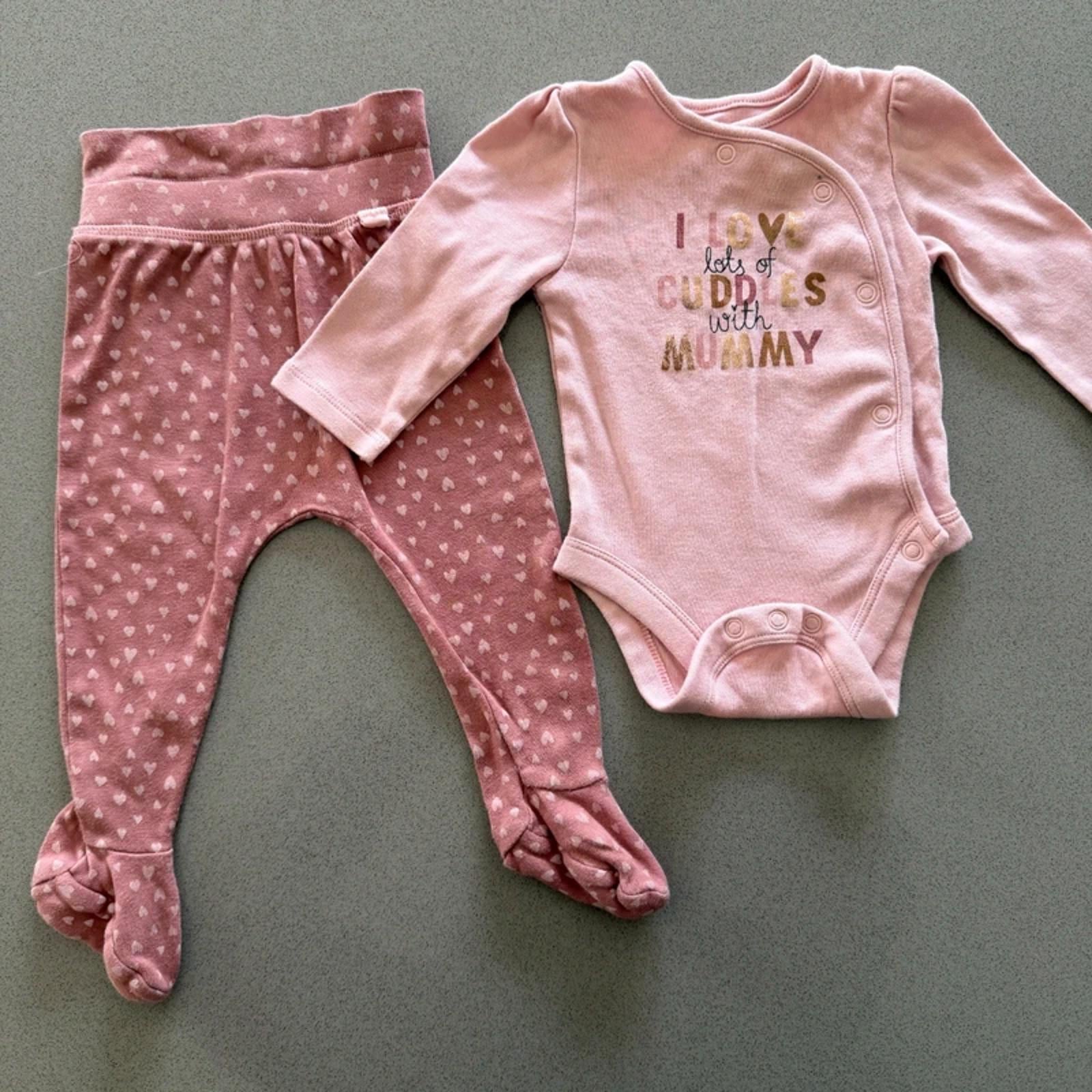 Baby Girl 3-6 months George 2 Piece Outfit Cuddles with Mummy (57 05)