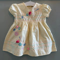 Baby Girl 6-12 months Dizzy Daisy Yellow Short Sleeve Embroidered Party Dress (34 07)