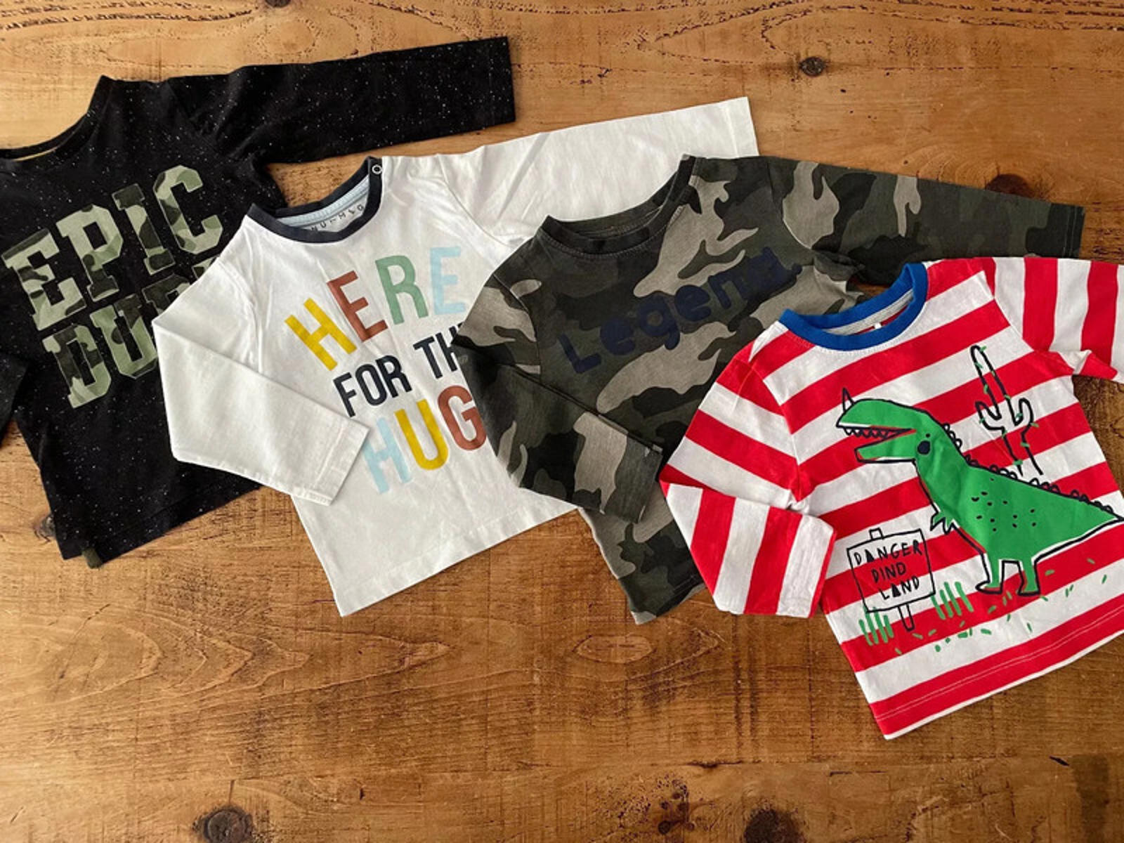 Baby Boy 12-18 & 18-24 months 4 Long Sleeve T-shirts Nutmeg Mini Club (44 31)